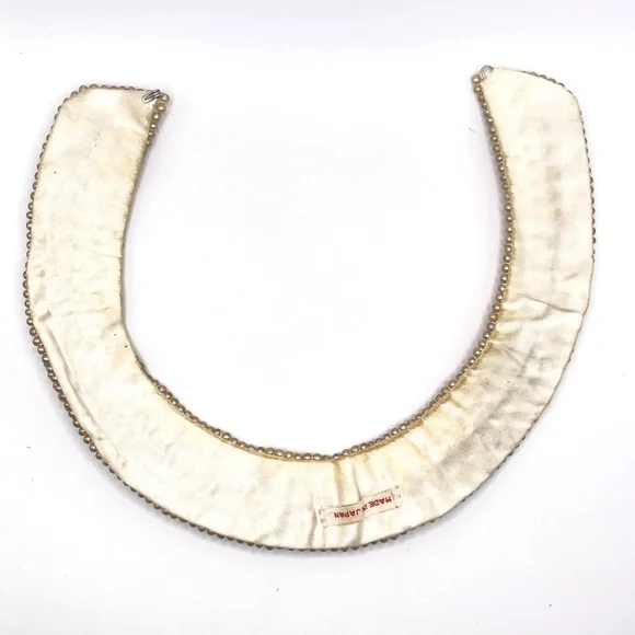 Made in Japan Vintage Ivory Cream Color Pearl Collar - Picture 12 of 13